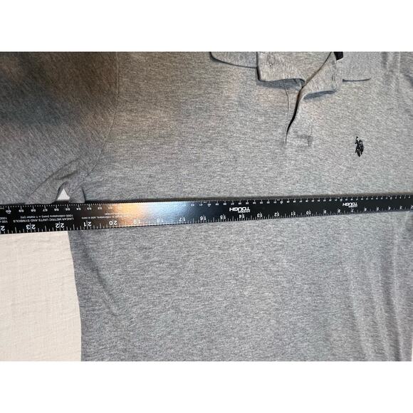 US Polo ASSN Classic Polo Shirt Collared Three‎ Button Gray Mens Size L - Picture 5 of 6